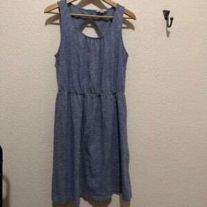 LOFT Blue Sleeveless Dress Size L